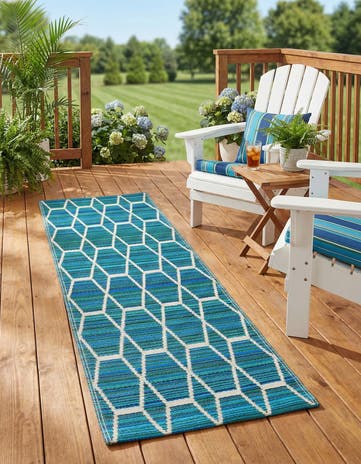 2' x 6' Easy-Clean Vista Breeze Indoor / Outdoor Runner Rug