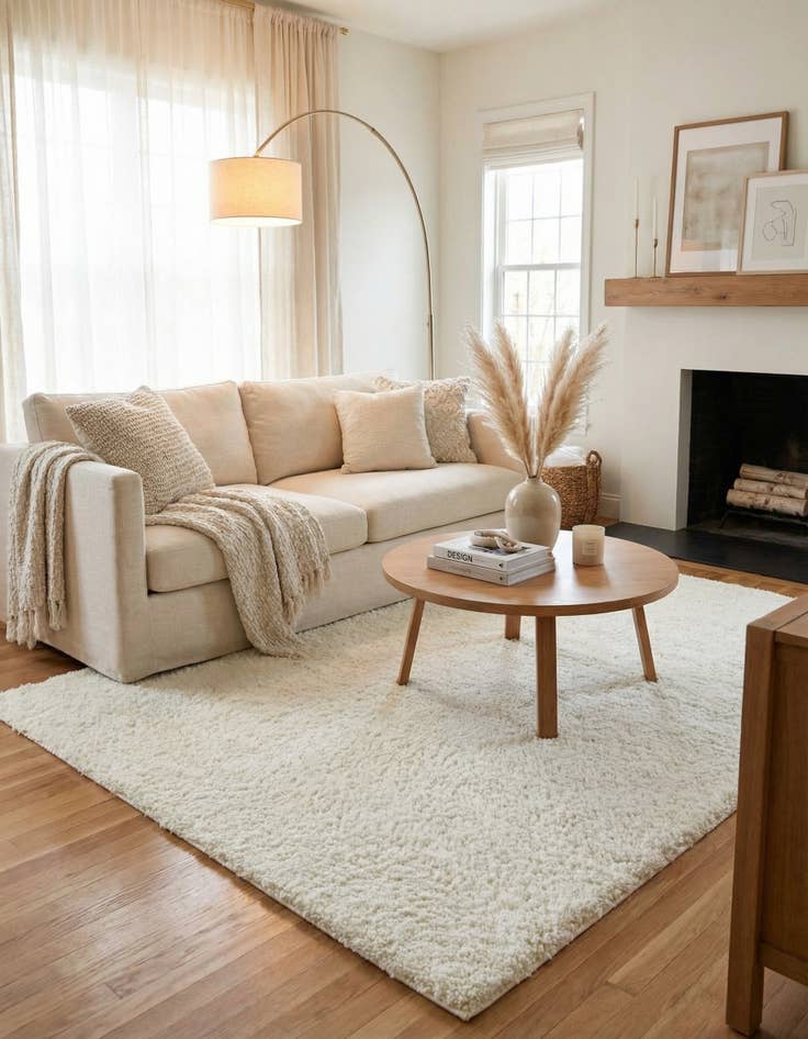 Detail image of  7' x 10' Soft Solid Shag Rug