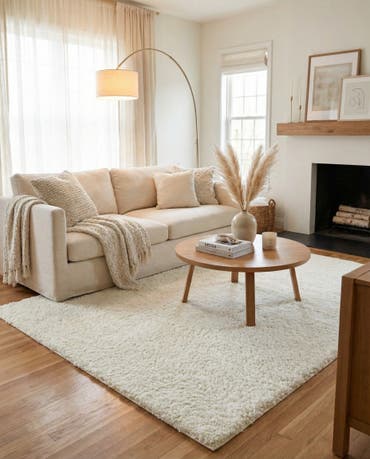  7' x 10' Soft Solid Shag Rug