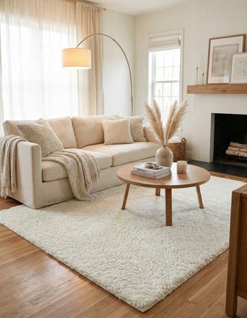 7' x 10' Soft Solid Shag Rug