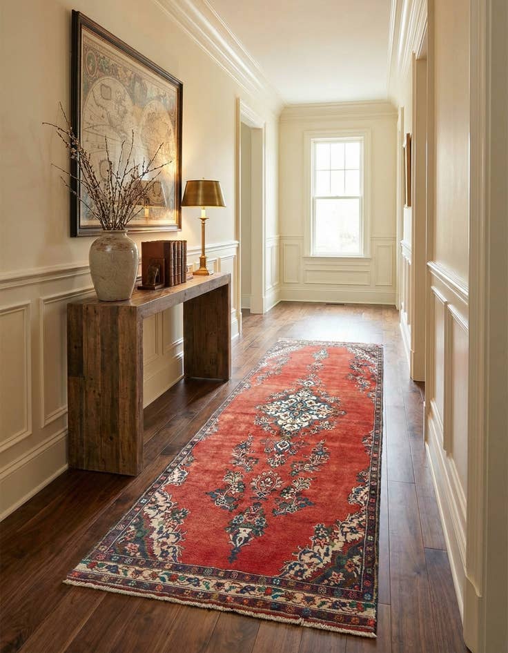 Detail image of 3' 4 x 9' 8 Hamedan Runner Rug