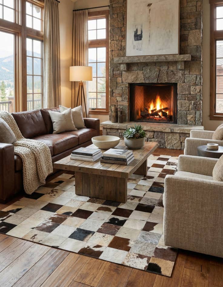 Detail image of  5' x 7' 9 Cowhide Rug