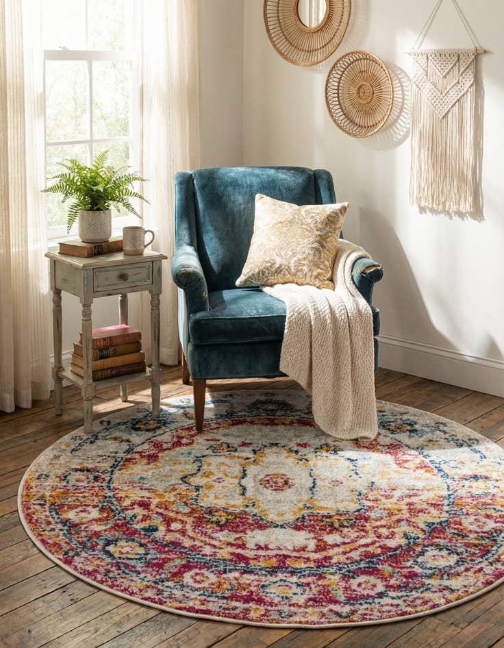 Detail image of 3' x 3' Madeline Vintage Round Rug