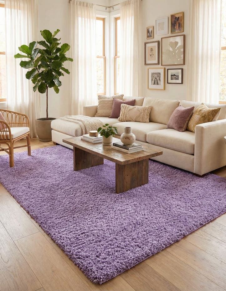 10' x 13' Solid Shag Rug