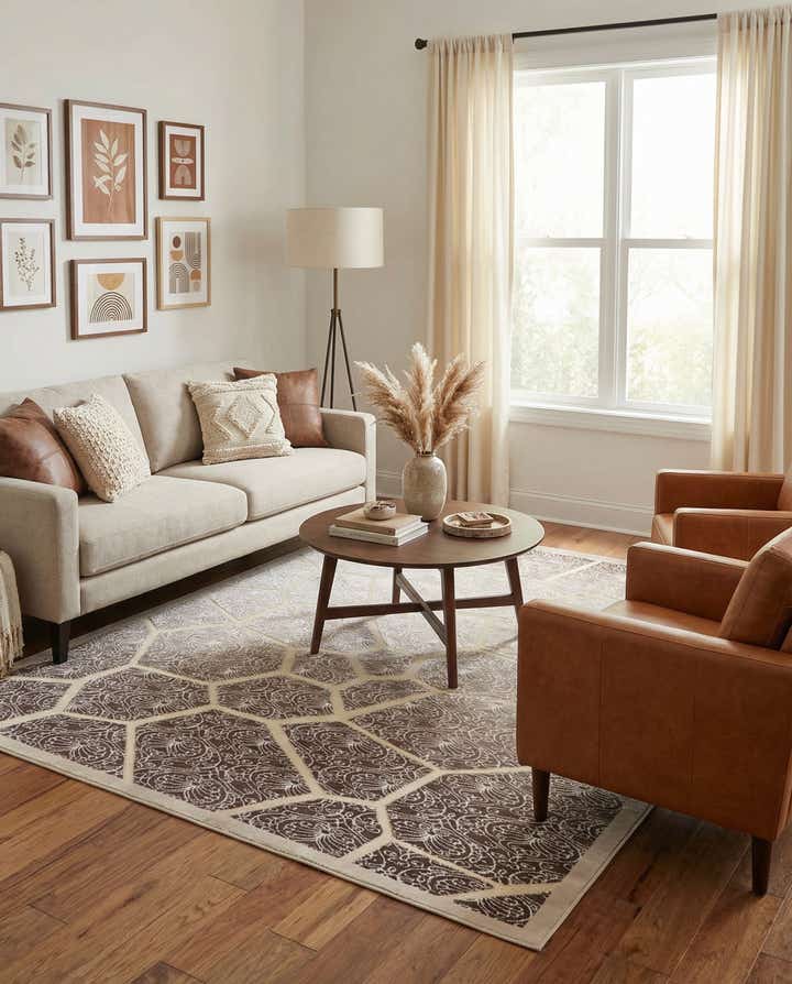 5' x 6' 7 Damask Rug