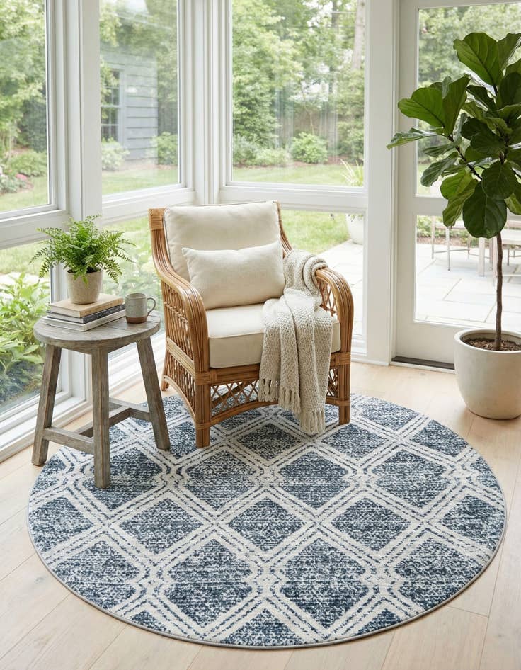 Detail image of 5' 3 x 5' 3 Kamala Washable Round Rug