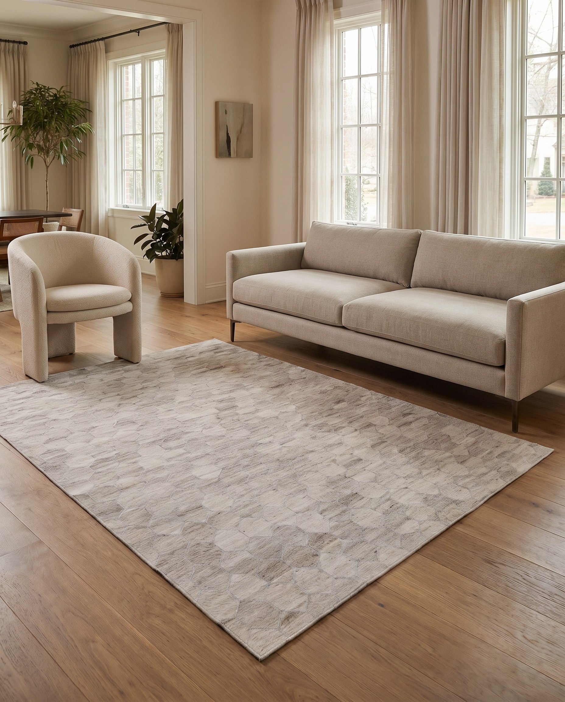4' 4 x 6' Cowhide Rug