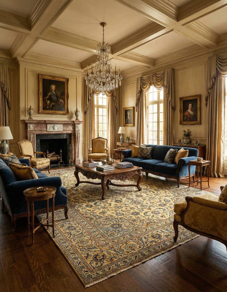 Detail image of 9' 5 x 13' Kashan Wool Rug