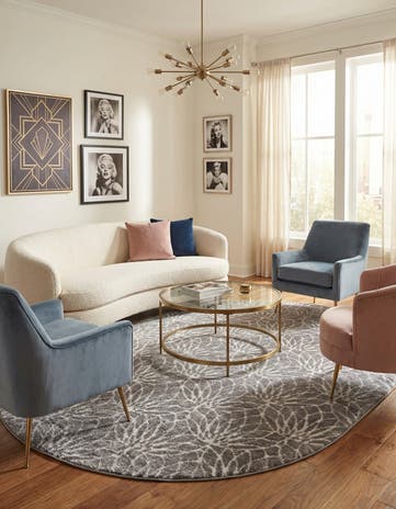 5' 3 x 8' Marilyn Monroe™ Glam Dahlia Oval Rug