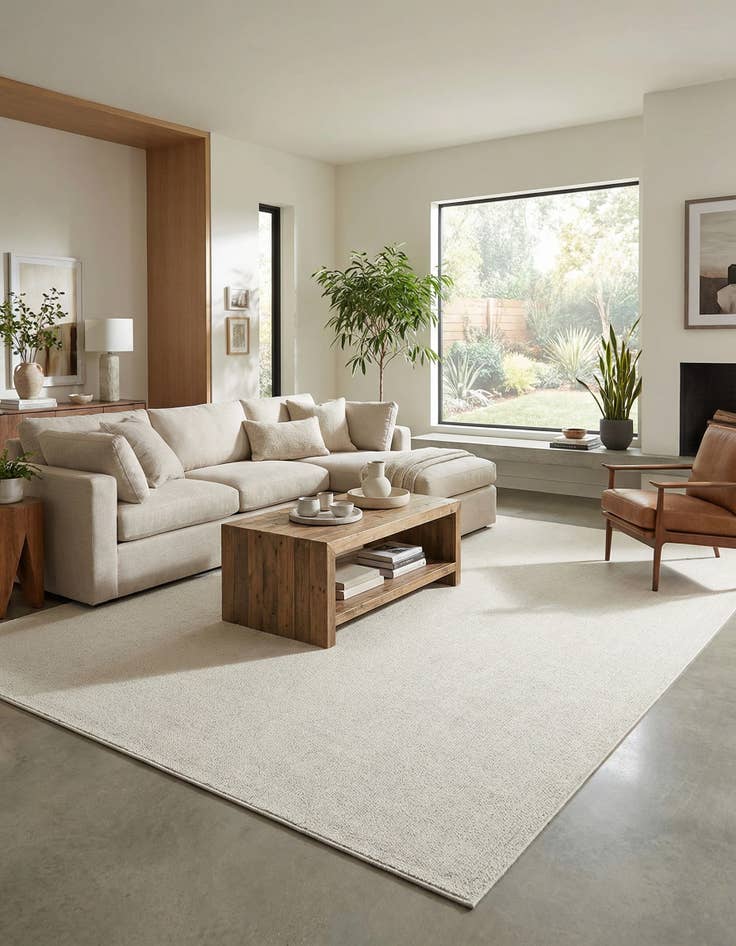 Detail image of  10' x 14' 1  Washable Solid Indoor / Outdoor Rug