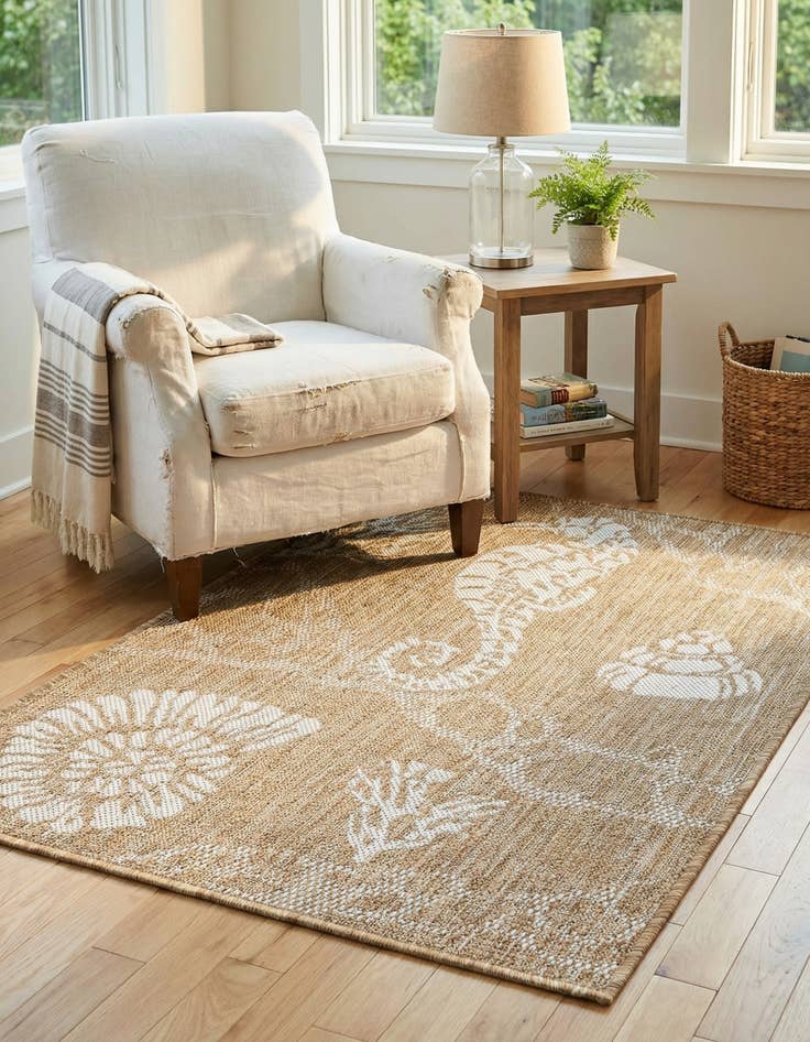 Detail image of  2' x 3'  Washable Coastal Indoor / Outdoor Rug