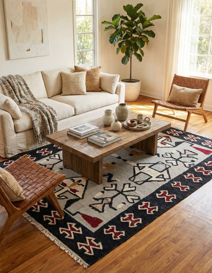 Detail image of 8' x 10' 4  Hand Knotted Darya Wool Rug