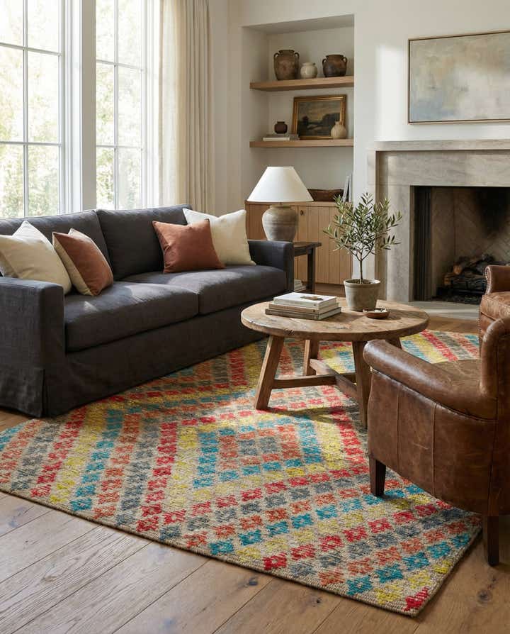 5' 9 x 8' 4 Hand Knotted Darya Wool Rug