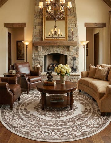 10' 8 x 10' 8 Hermitage Round Rug