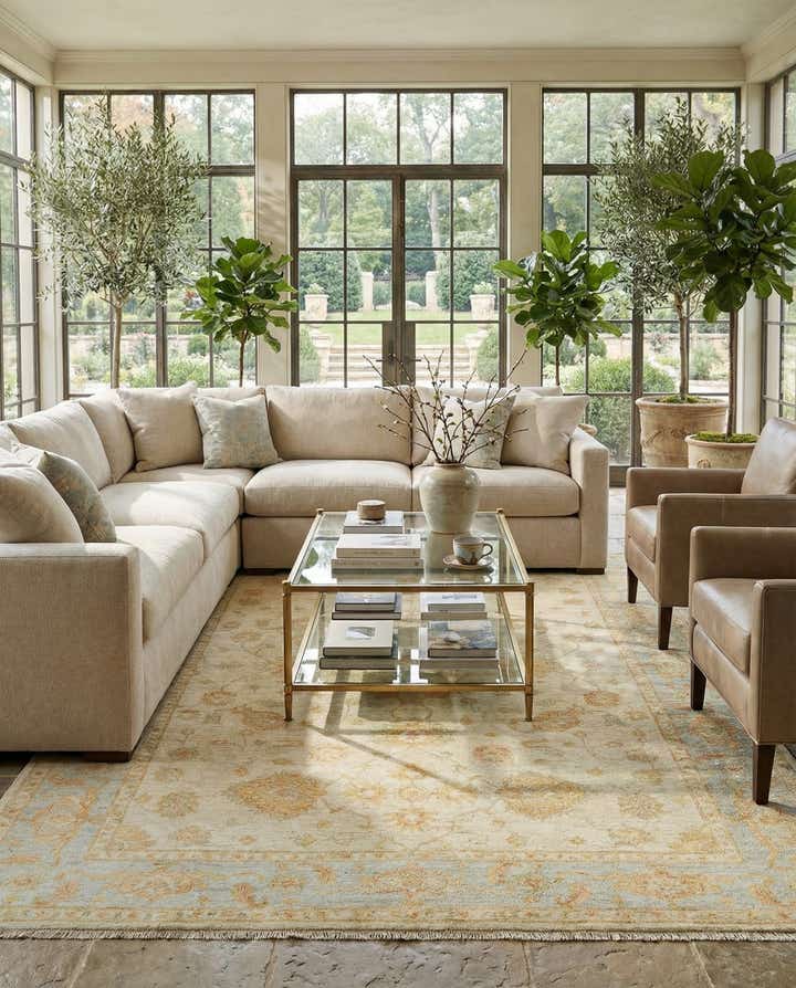 6' 11 x 9' 9 Ziegler Wool Rug