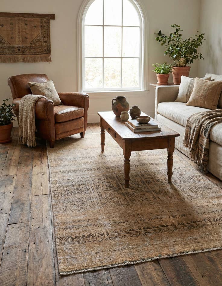 Detail image of 3' 3 x 5' 8  Hand Knotted Ultra Vintage Persian Wool Rug