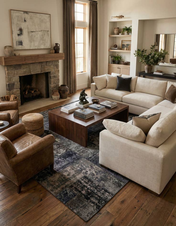 Detail image of 9' 1 x 12' 1  Hand Knotted Ultra Vintage Persian Wool Rug