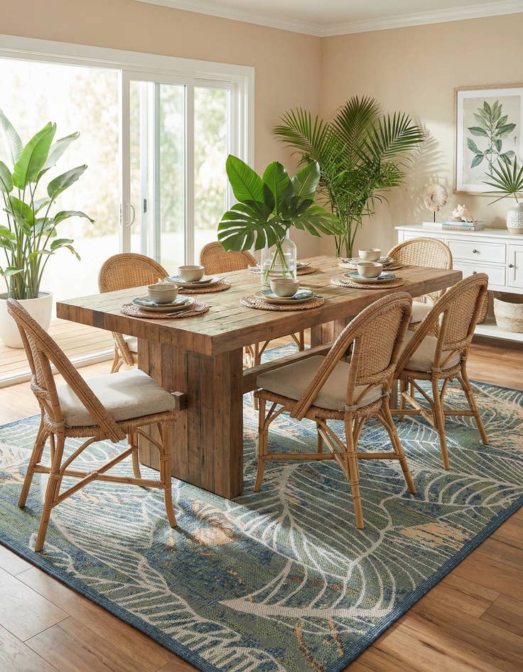 Detail image of 9' x 12'  Washable Baja Indoor / Outdoor Rug