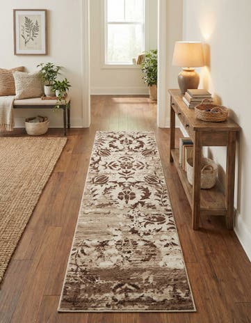 Chocolate Brown Nepal Runner Rug