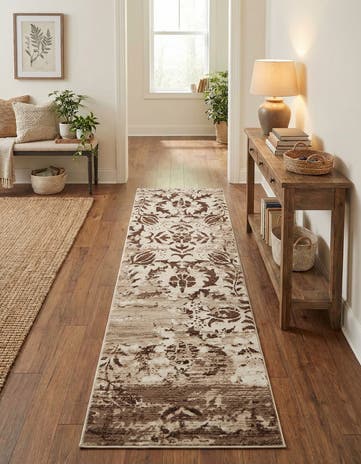 Chocolate Brown Nepal Runner Rug
