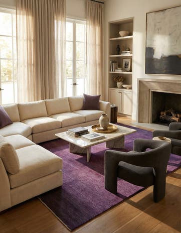 6' 8 x 9' 8 Hand Knotted Darya Wool Rug