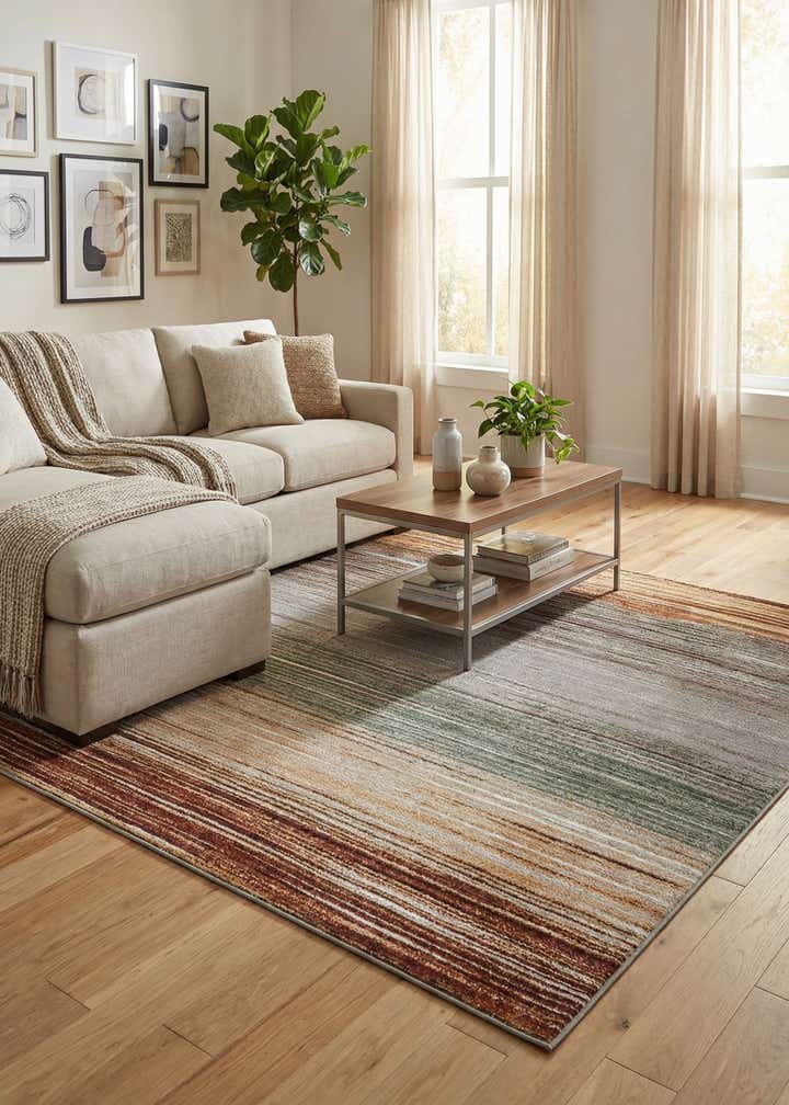 7' 10 x 7' 10 Easy-Clean Modern Indoor / Outdoor Square Rug