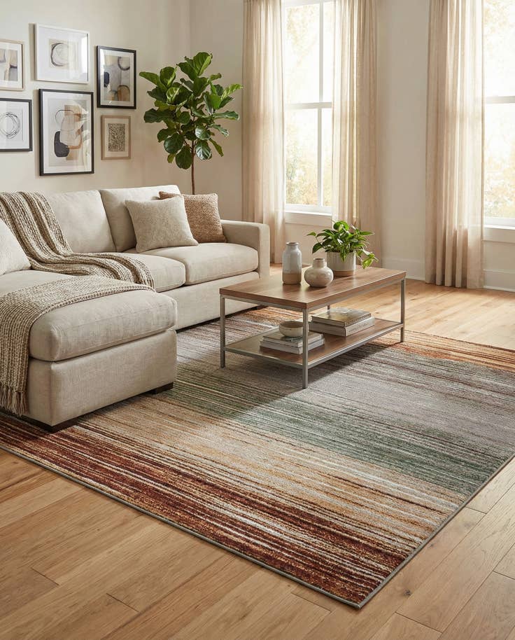 Detail image of 7' 10 x 7' 10 Easy-Clean Modern Indoor / Outdoor Square Rug