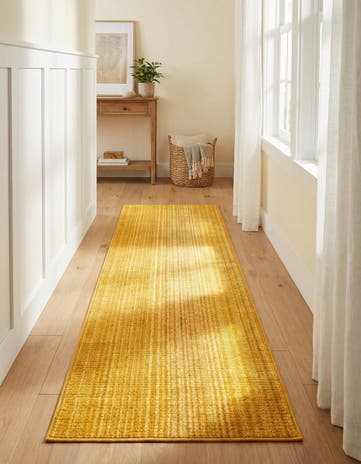 Yellow Gemstone Runner Rug