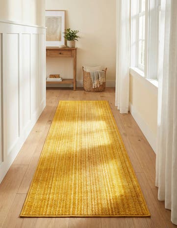 Yellow Gemstone Runner Rug