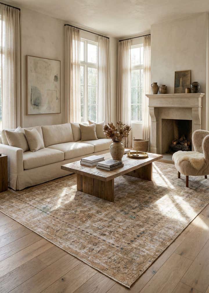 9' 1 x 11' 10 Hand Knotted Ultra Vintage Persian Wool Rug