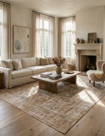 9' 1 x 11' 10 Hand Knotted Ultra Vintage Persian Wool Rug