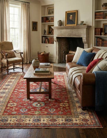 5' 9 x 8' Hand Knotted Kazak Oriental Rug