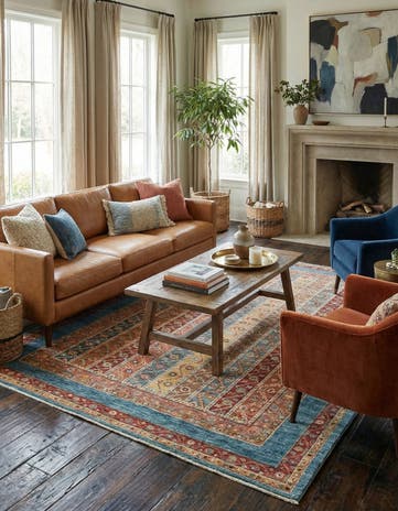 4' 11 x 6' 5 Hand Knotted Ariana Ziegler Rug