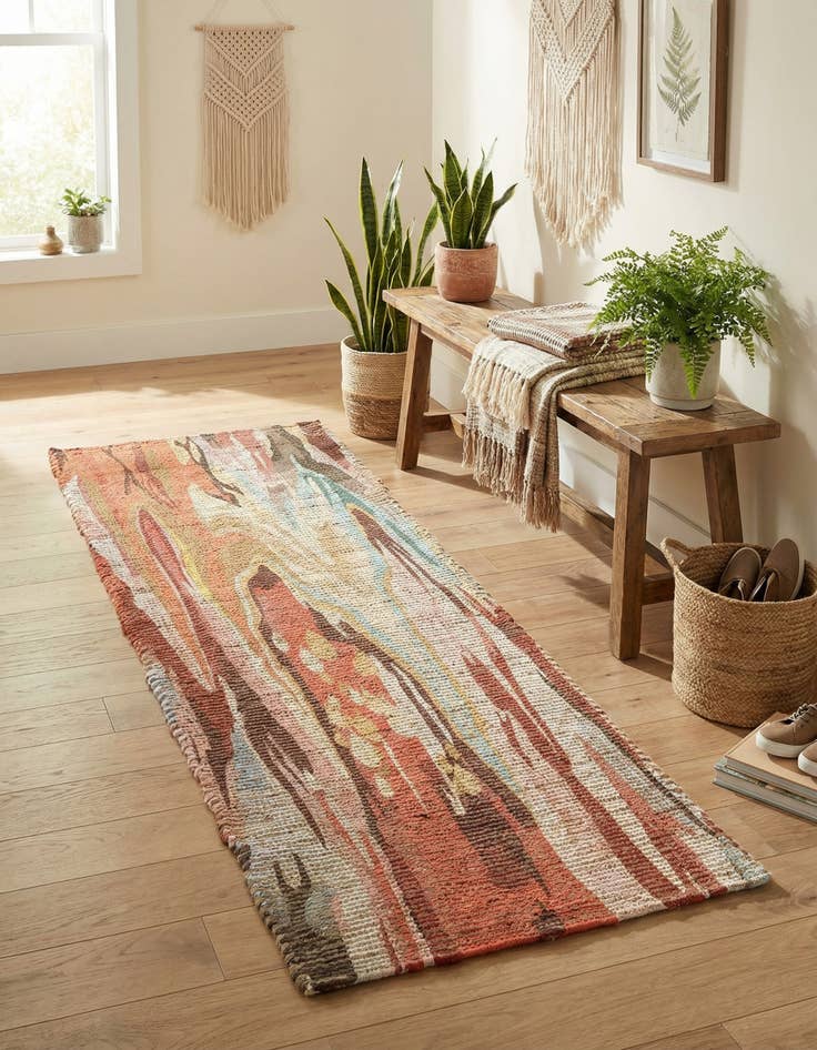 Detail image of 2' 2 x 6' 1 Chenille Jute Runner Rug