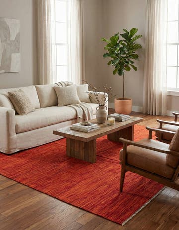 5' 1 x 6' 7 Hand Woven Kilim Modern Wool Rug