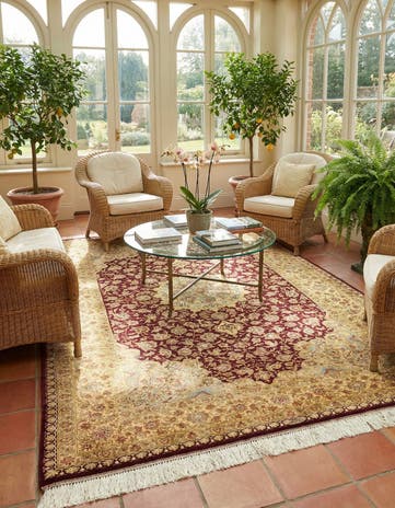 5' 2 x 7' 9 Ghom Silk Rug