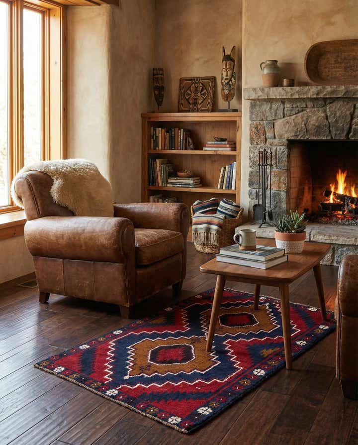 2' 10 x 4' 10 Hand Knotted Balouch Persian Wool Rug