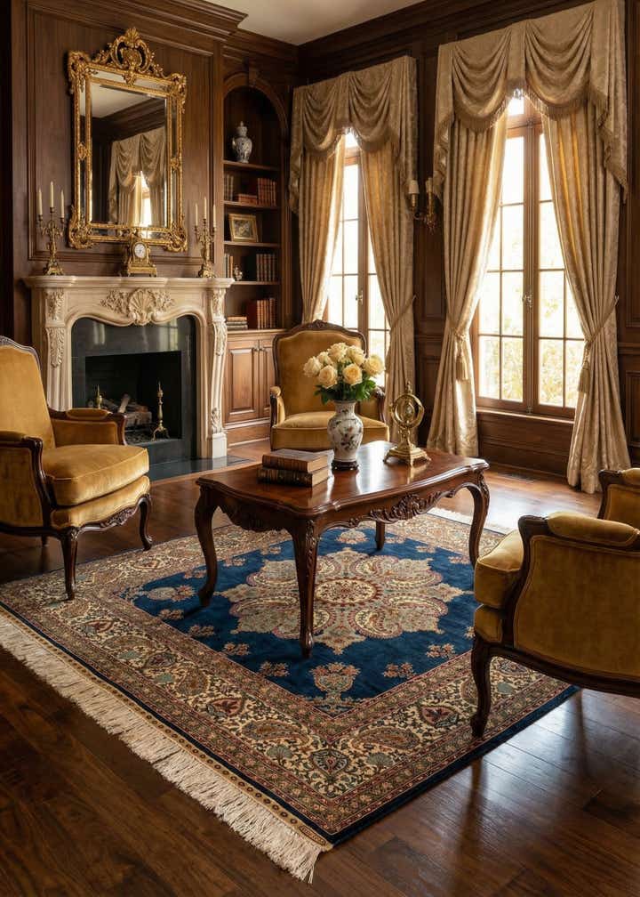 4' 9 x 4' 9 Hereke Silk Square Rug