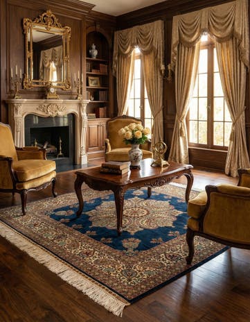 4' 9 x 4' 9 Hereke Silk Square Rug