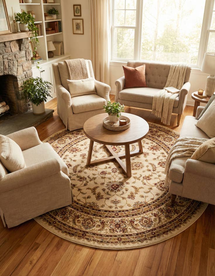 Detail image of  7' 10 x 7' 10 Aditi Round Rug