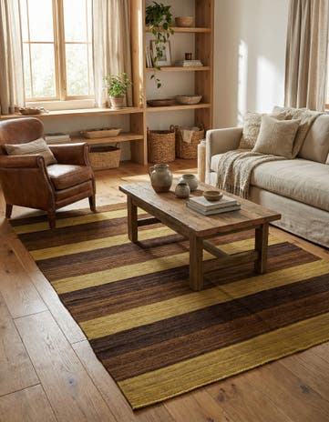 5' 1 x 7' Hand Woven Kilim Afghan Wool Rug