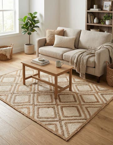 4' 1 x 6' 1 Handmade Braided Jute Rug