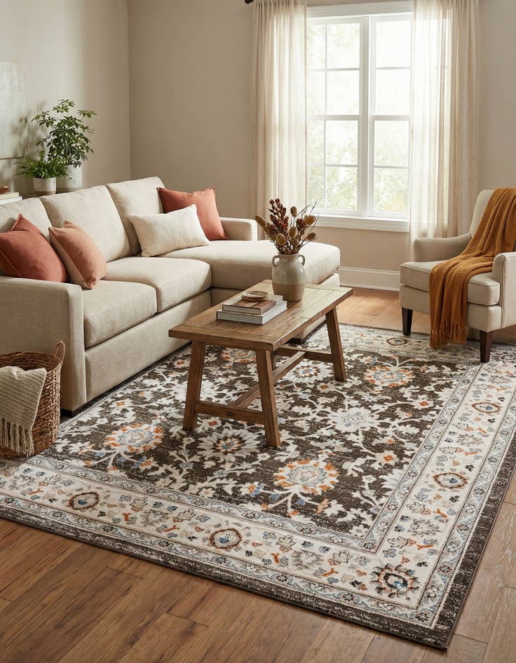 Detail image of  7' 10 x 7' 10 Charlotte Square Rug