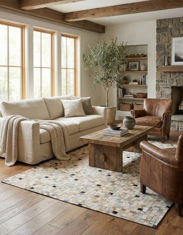 5' 4 x 7' 6 Cowhide Stocks Rug