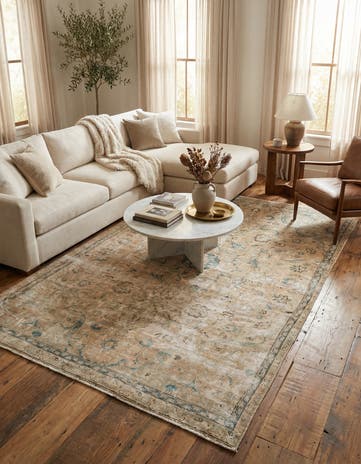 5' 7 x 9' 6 Hand Knotted Ultra Vintage Persian Wool Rug
