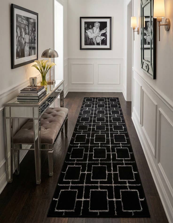 Detail image of 2' x 8'  Marilyn Monroe™ Glam Deco Runner Rug