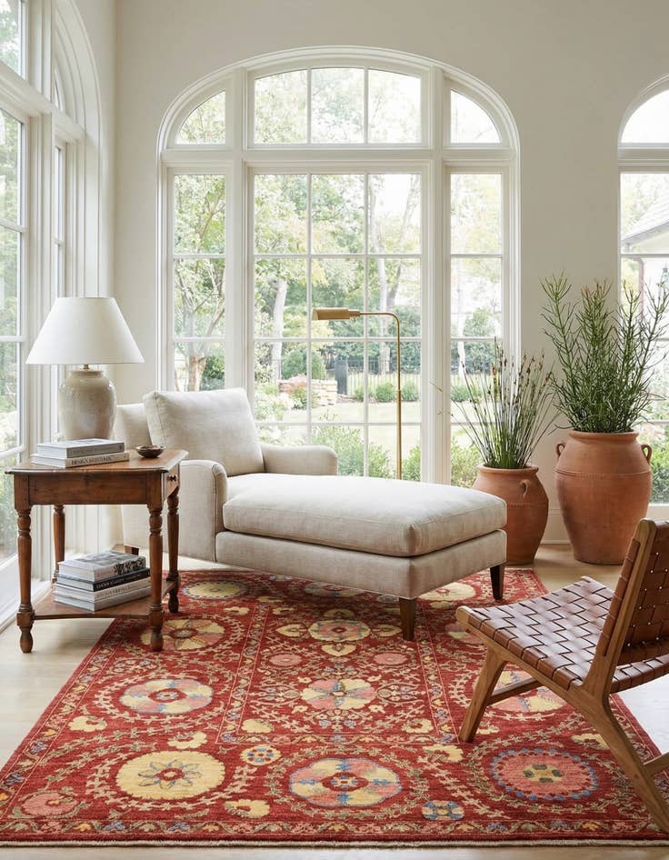 Detail image of 5' 2 x 6' 8  Hand Knotted Ariana Ziegler Oriental Rug