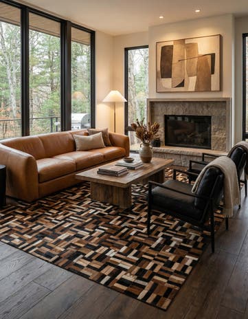 4' 11 x 7' 11 Cowhide - Patchwork Rug