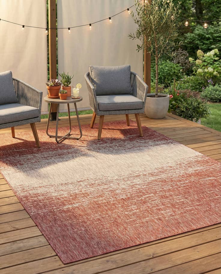 Detail image of 7' x 10' Easy-Clean Modern Indoor / Outdoor Rug