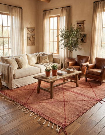 5' x 8' 6 Hand Knotted Moroccan Wool Rug